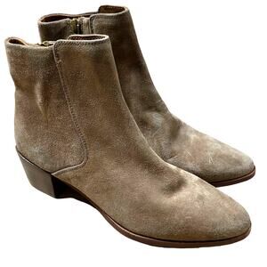 Rag & Bone NWOB Rover Side Zip Hid Heel Bootie Tan Size 38.5 US 8.5 Suede